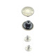17mm Silver Jeans Buttons with Pins (Pack of 8)